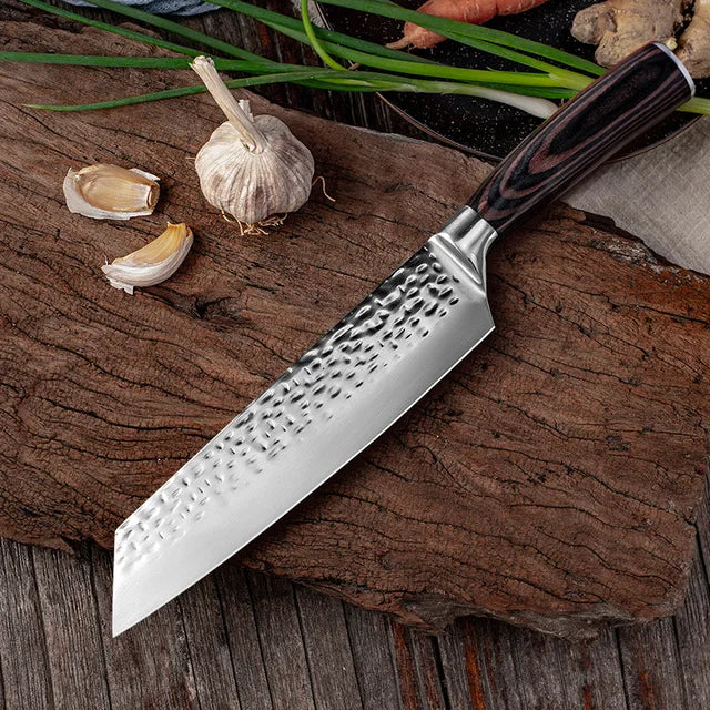 Japanese Chef Knife Handmade Forged Kiritsuke Kitchen Knife Stainless Steel Knife for Meat Fruit Fish Vegetables Butcher Knife