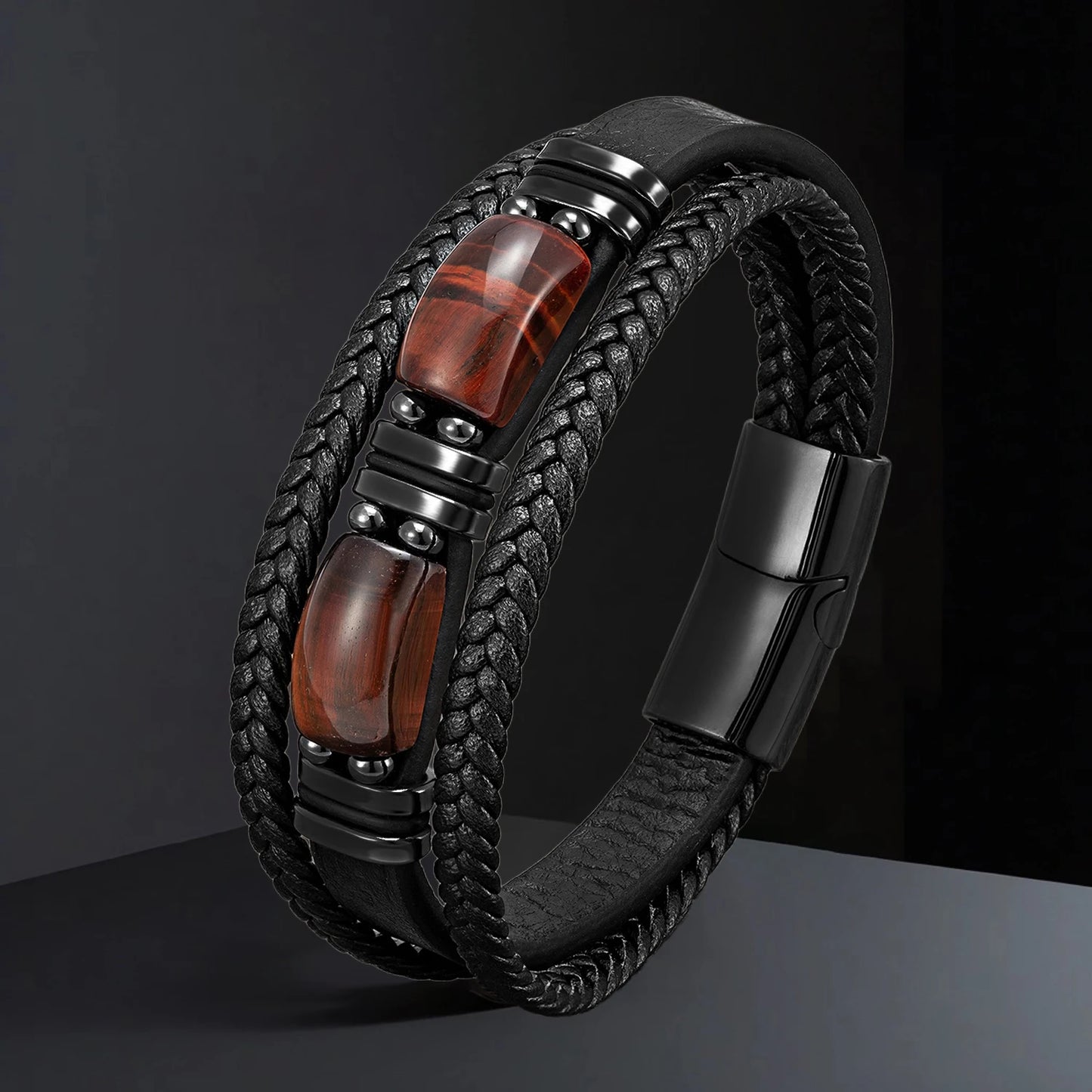 YAN MIN TRADE Natural Stone Bracelets, Energy-boosting jewelry for modern men