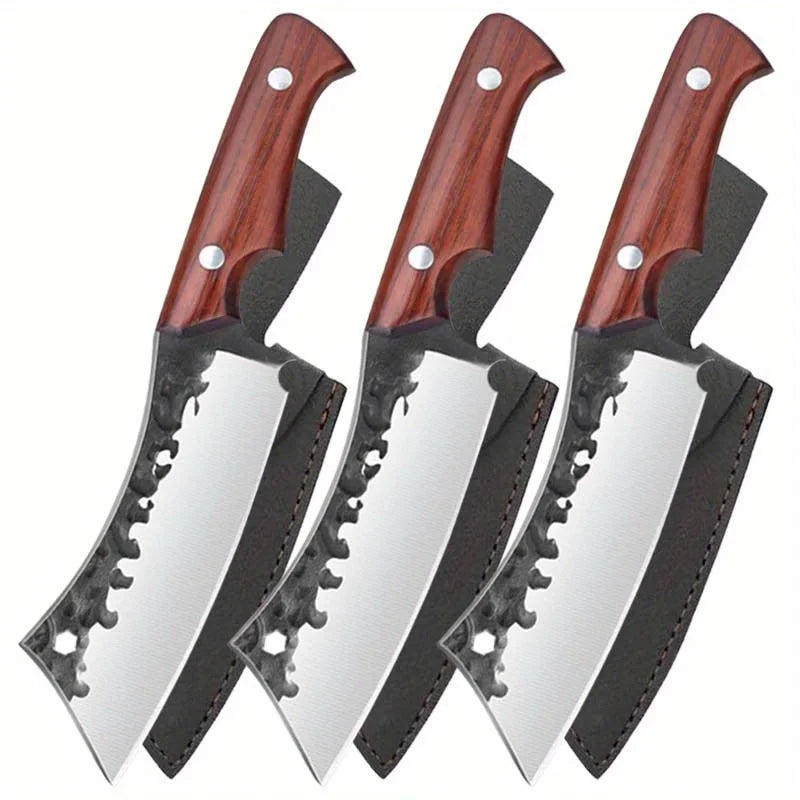 Professional Kitchen Chef Knife Multipurpose Stainless Steel Boning Cutting Utility Cleaver Butcher Fish Vegetable Beef Meat