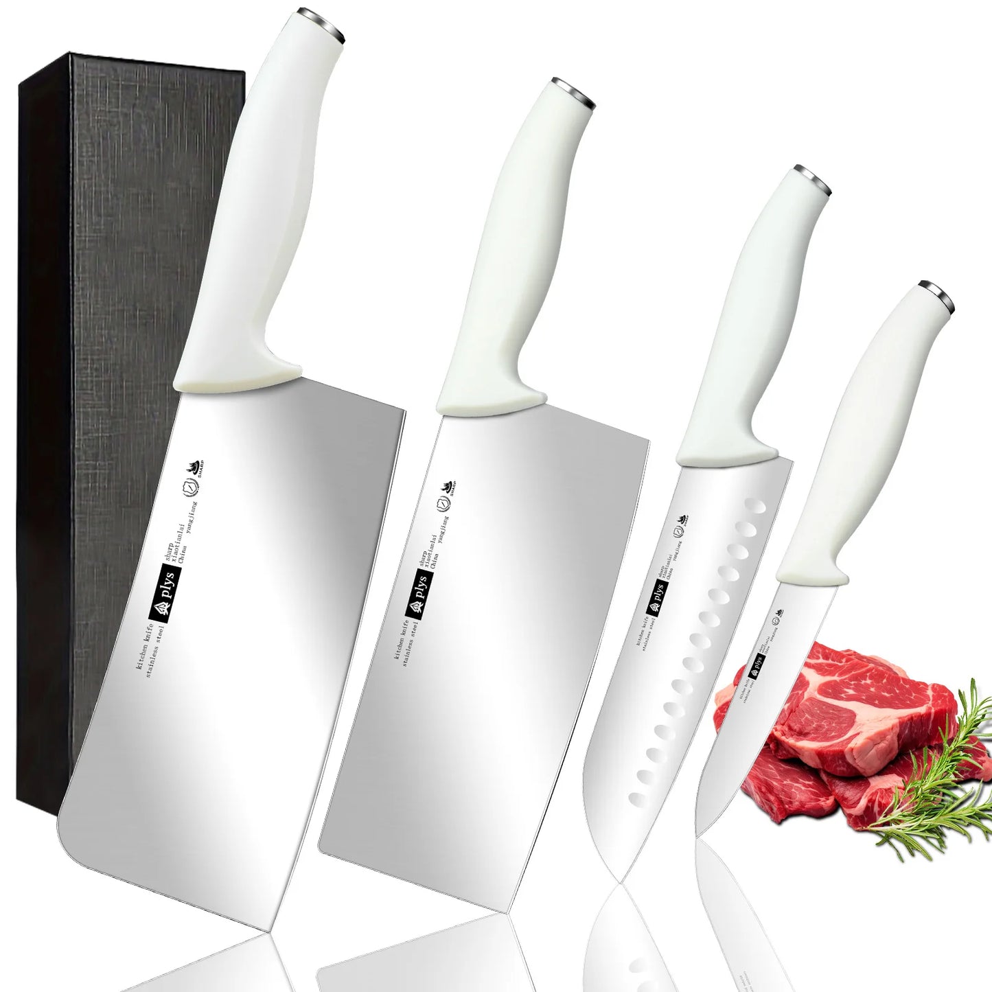 1/4-Piece kitchen Knife Set - A Professional Chef's Essential Collection, Ultra Sharp, Stainless steel precision forging Blades