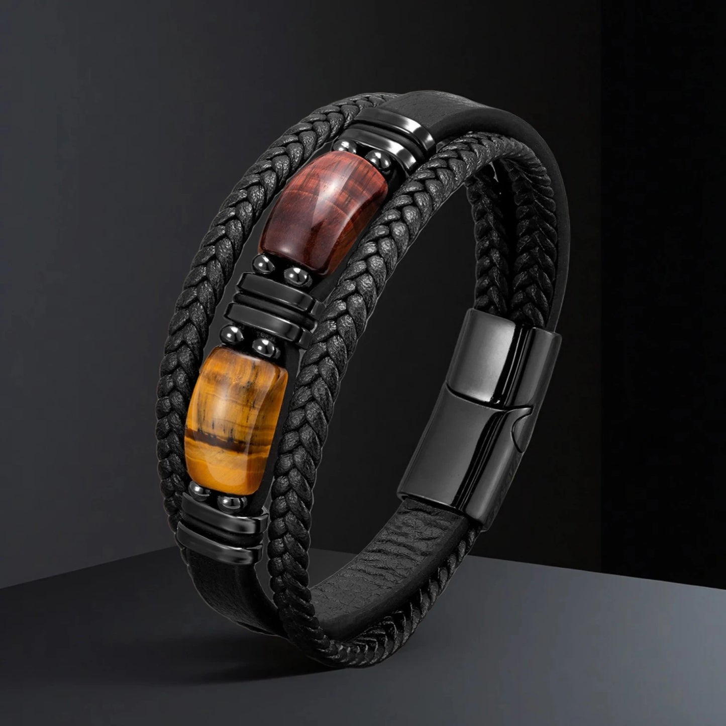 YAN MIN TRADE Natural Stone Bracelets, Energy-boosting jewelry for modern men