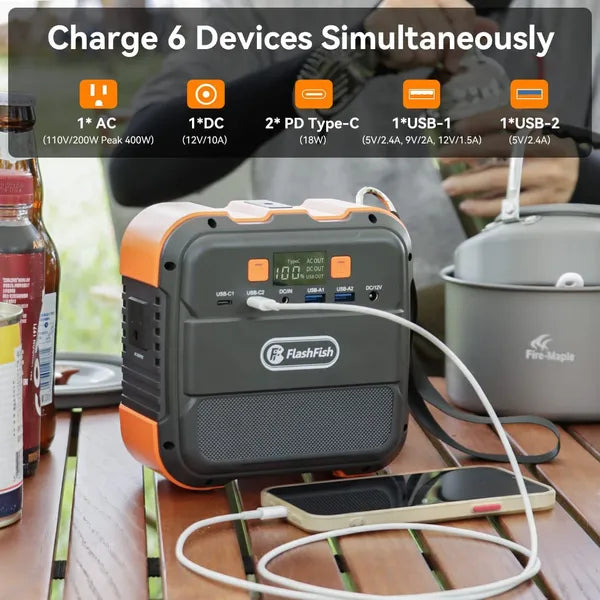 Flashfish 120W Portable Power Station  98Wh / 26400mAh