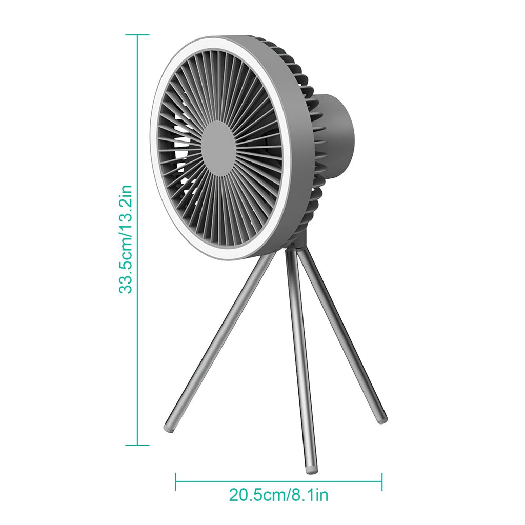 4-in-1 Camping Ventilator mit Laterne  10.000mAh Akku