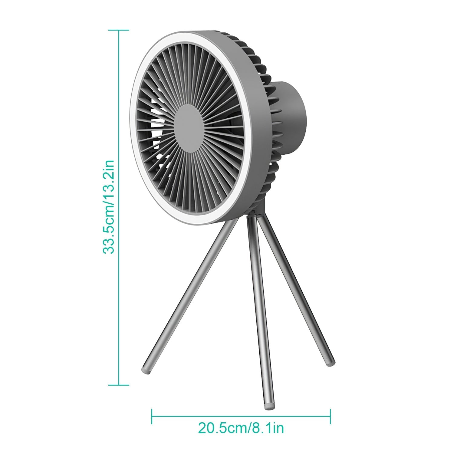 4-in-1 Camping Ventilator mit Laterne  10.000mAh Akku