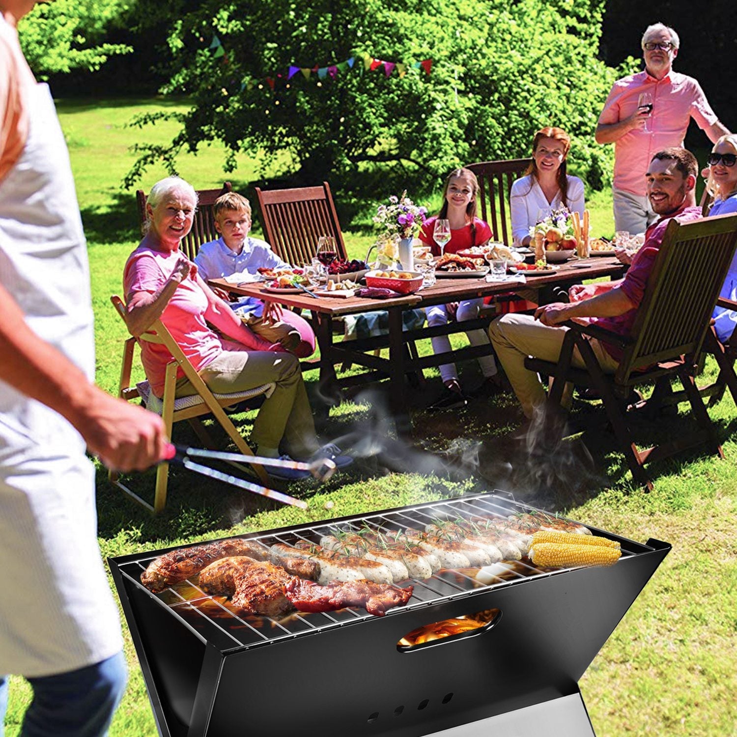 Klappbarer Holzkohlegrill – tragbar & kompakt  Leicht