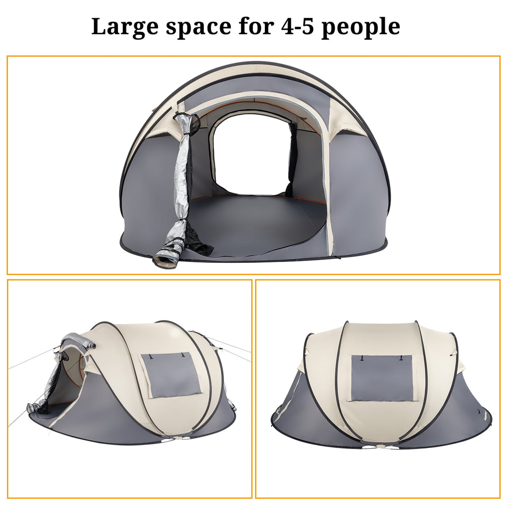 Khaki Boat Type Quick Opening Camping Tent  Pop-up Zelt