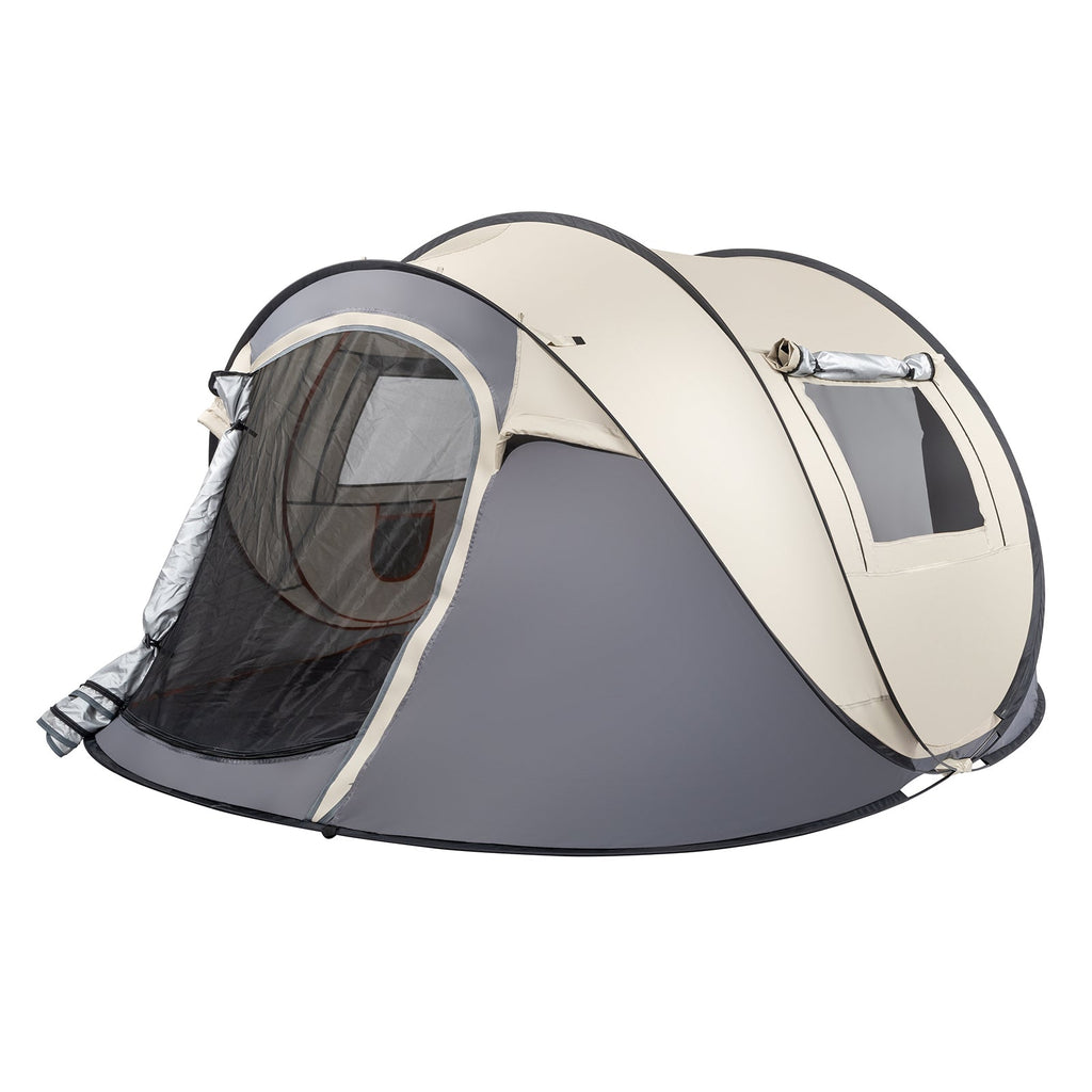 Khaki Boat Type Quick Opening Camping Tent  Pop-up Zelt