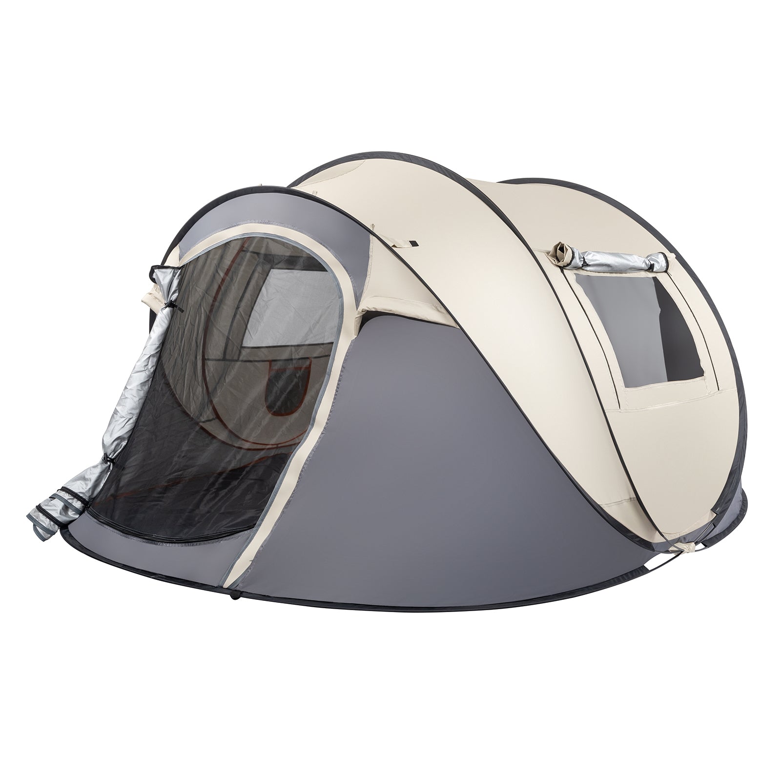 Khaki Boat Type Quick Opening Camping Tent  Pop-up Zelt