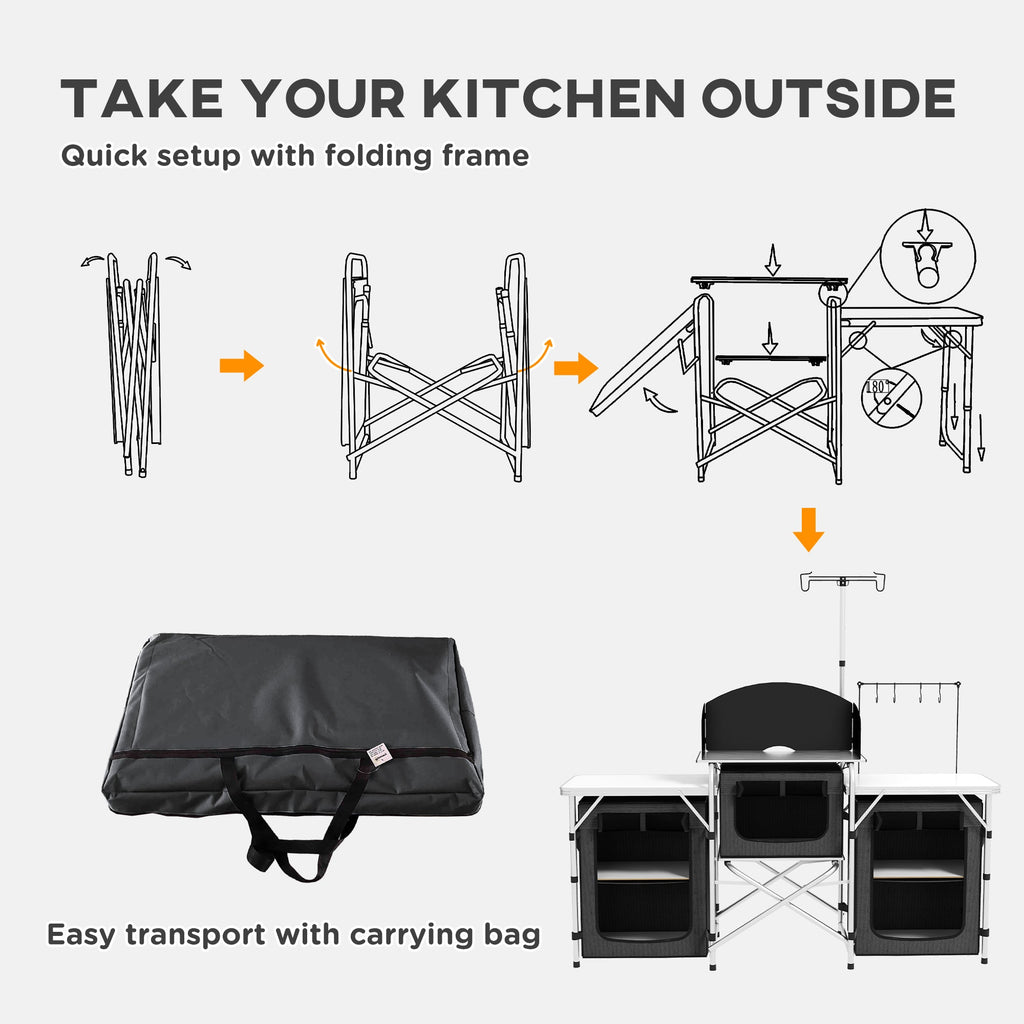 Aluminium Camping-Küche  Portable Folding Camping Table