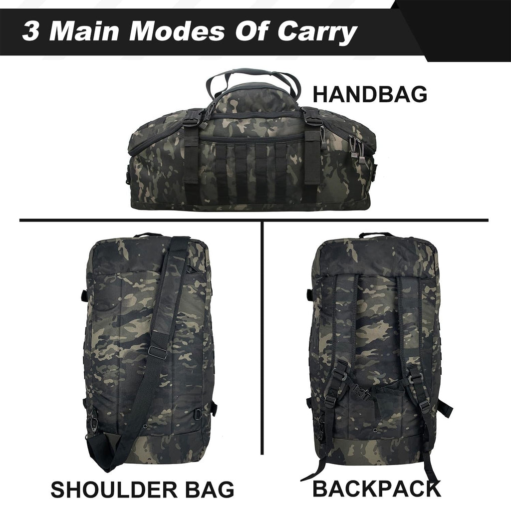3-in-1 Military Backpack  Travel Duffle Bag