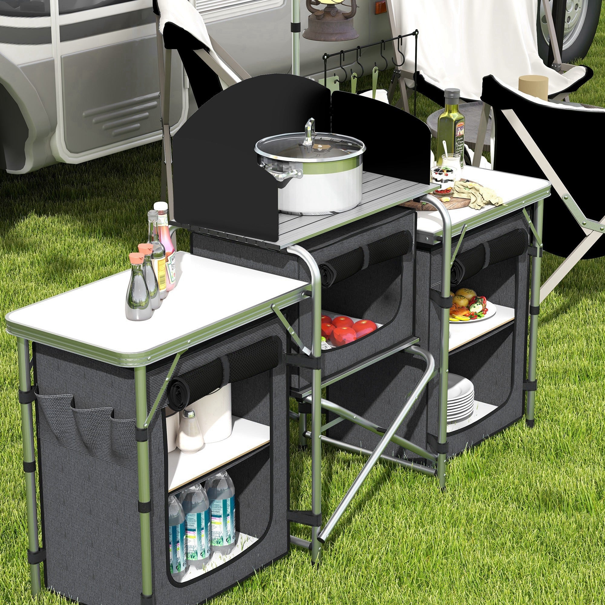 Aluminium Camping-Küche  Portable Folding Camping Table