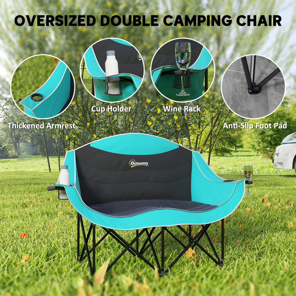 Doppel-Campingstuhl mit Polsterung  Für 2 Erwachsene