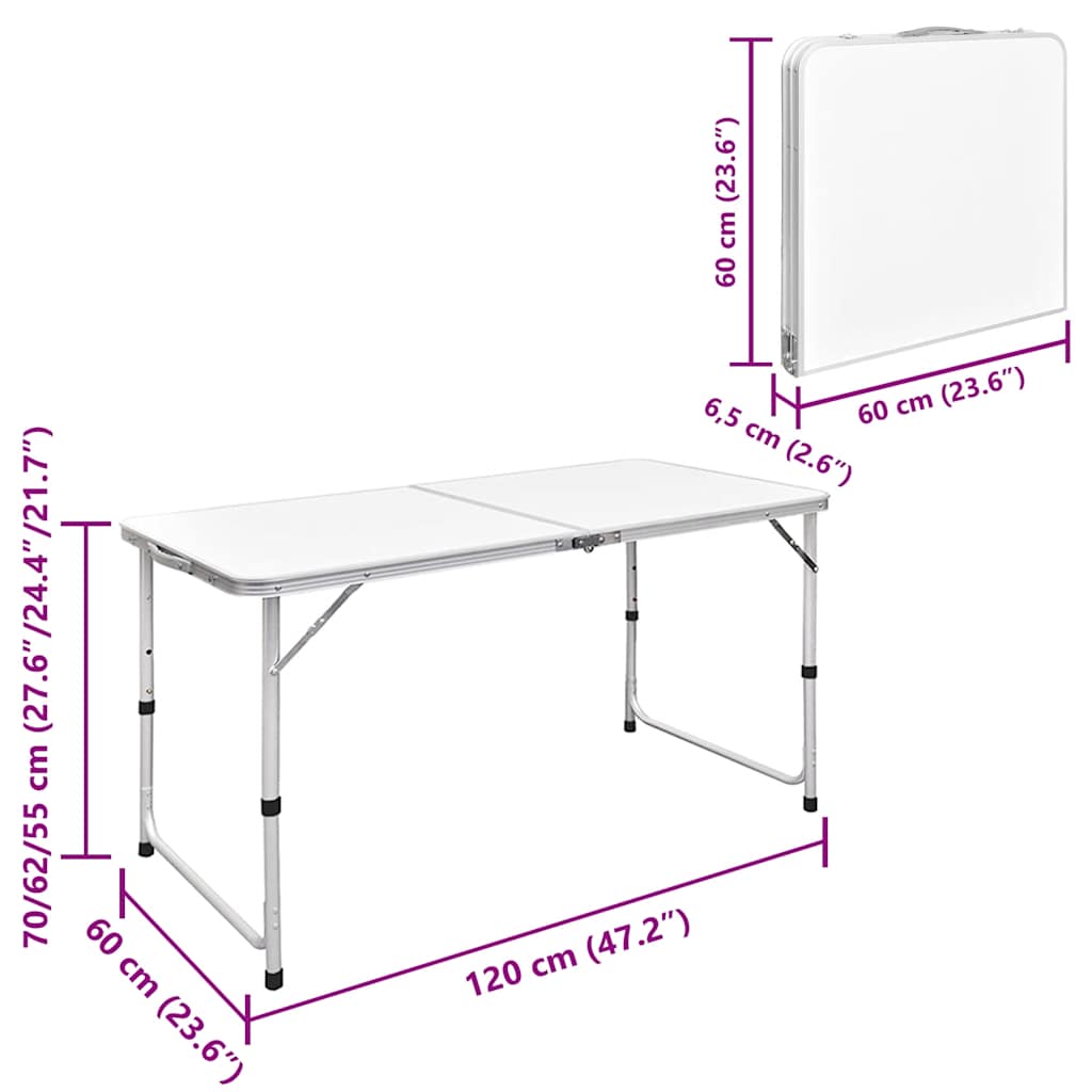 Höhenverstellbarer Klapp-Campingtisch  Faltbar