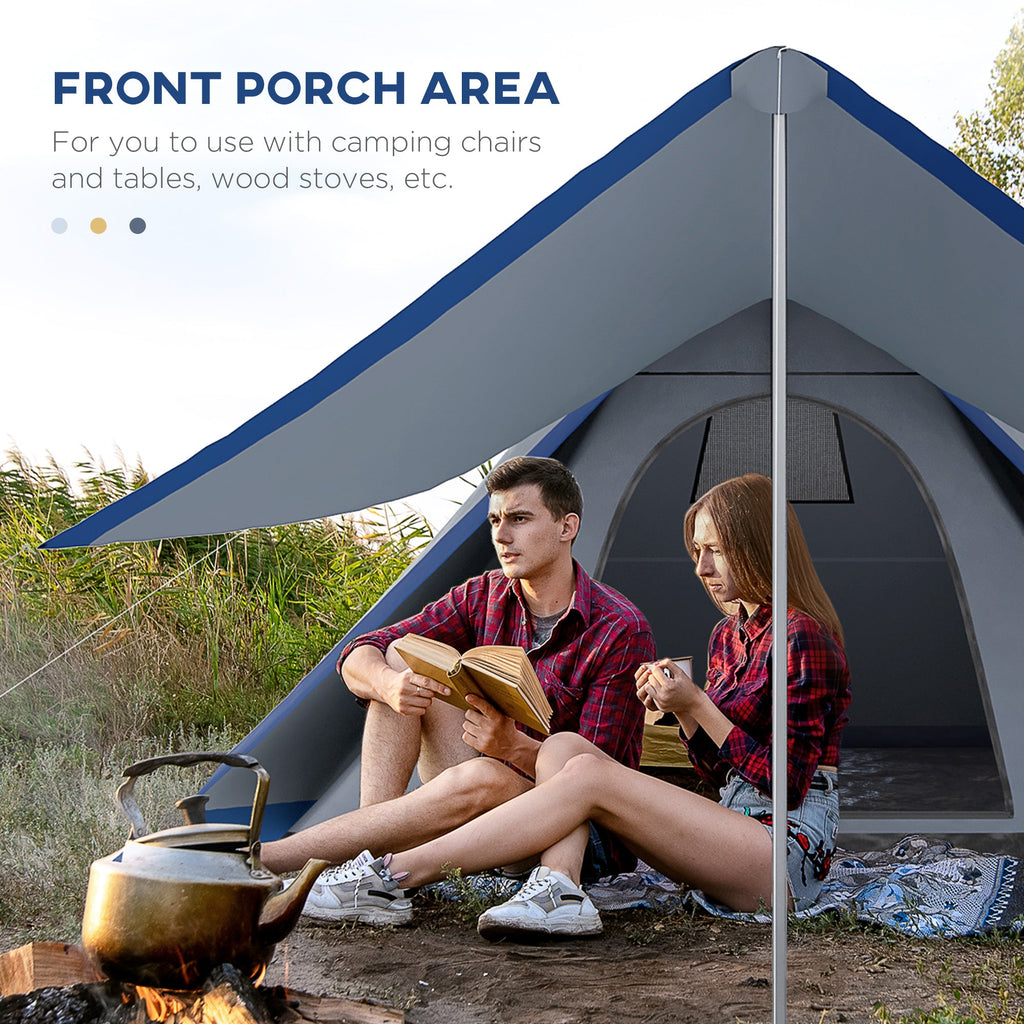 Teepee Zelt 15.4' x 15.4' x 8.5'  Wasserdichtes Campingzelt mit Veranda