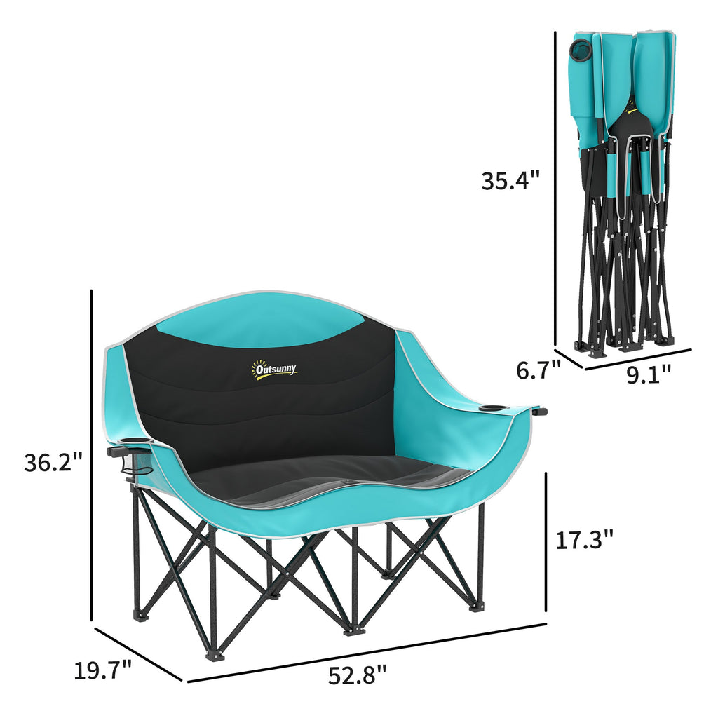 Doppel-Campingstuhl mit Polsterung  Für 2 Erwachsene