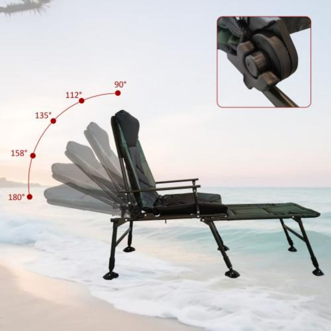 Camping-Loungesessel mit abnehmbarer Fußstütze  Ultimativer Relax-Komfort