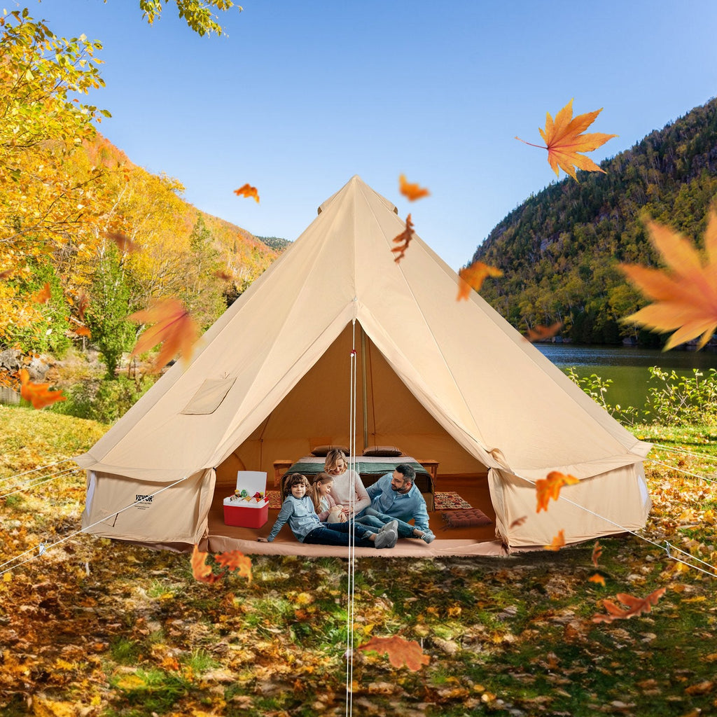 Canvas Glamping Bell Tent – 4m Ø für 5-8 Personen  Atmungsaktiv