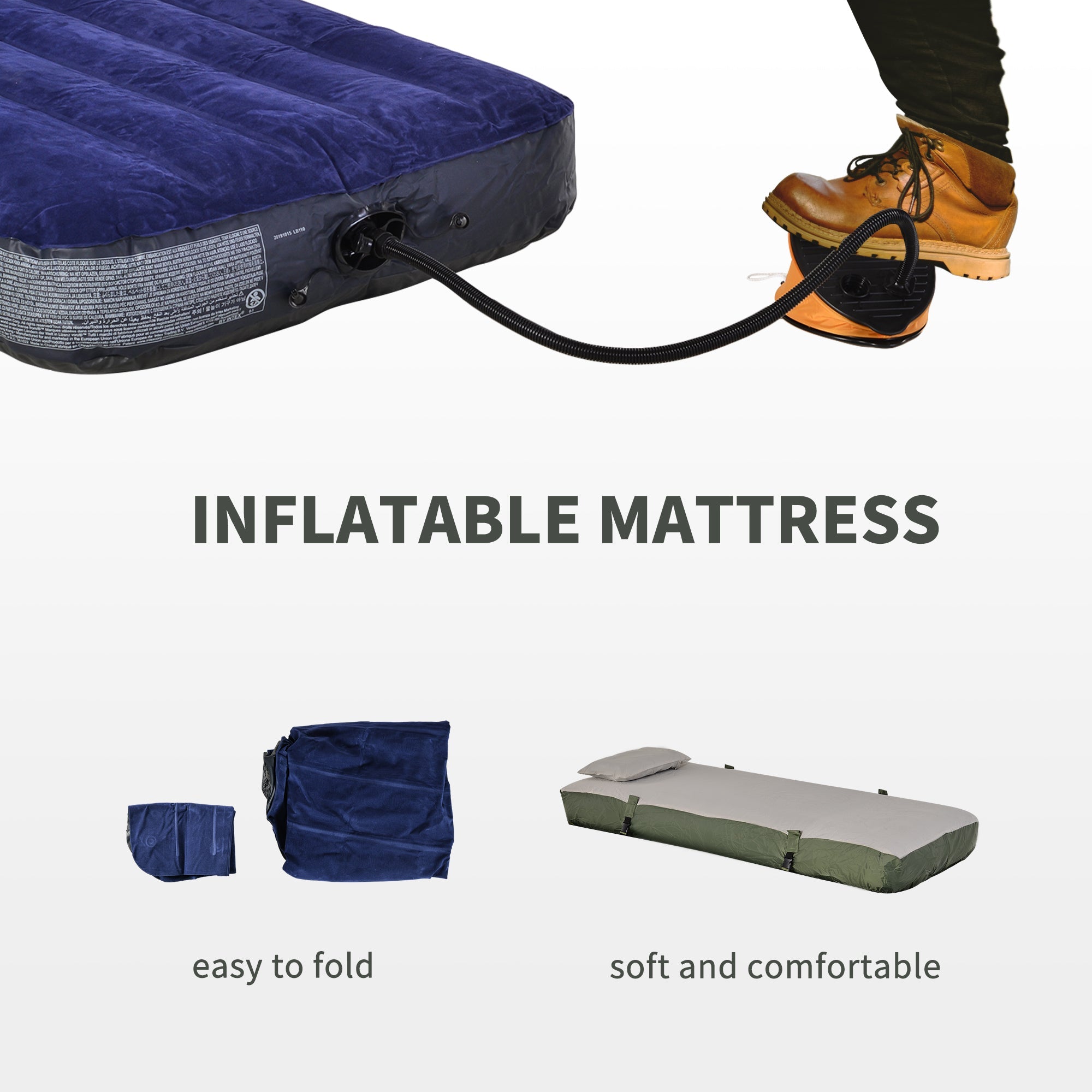 All-in-One Faltbares Campingbett für Erwachsene  Mit erhöhtem Zelt