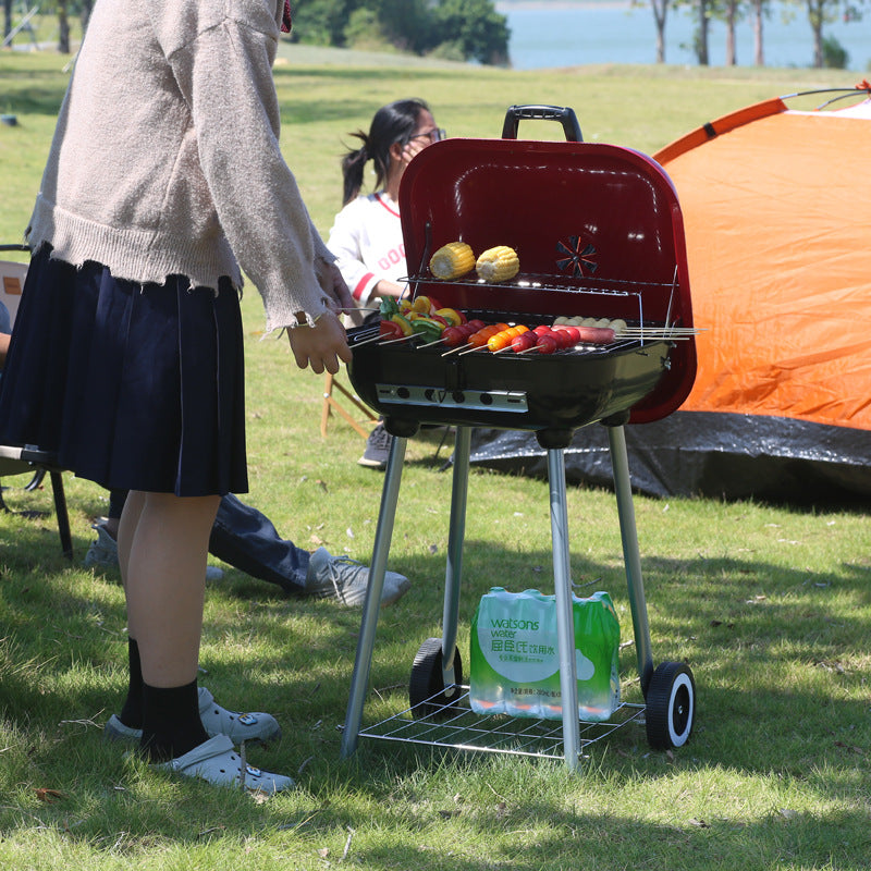 Hamburg Outdoor Grill – für Camping &amp; Garten  Mit lebensmittelechtem Edelstahl-Rost