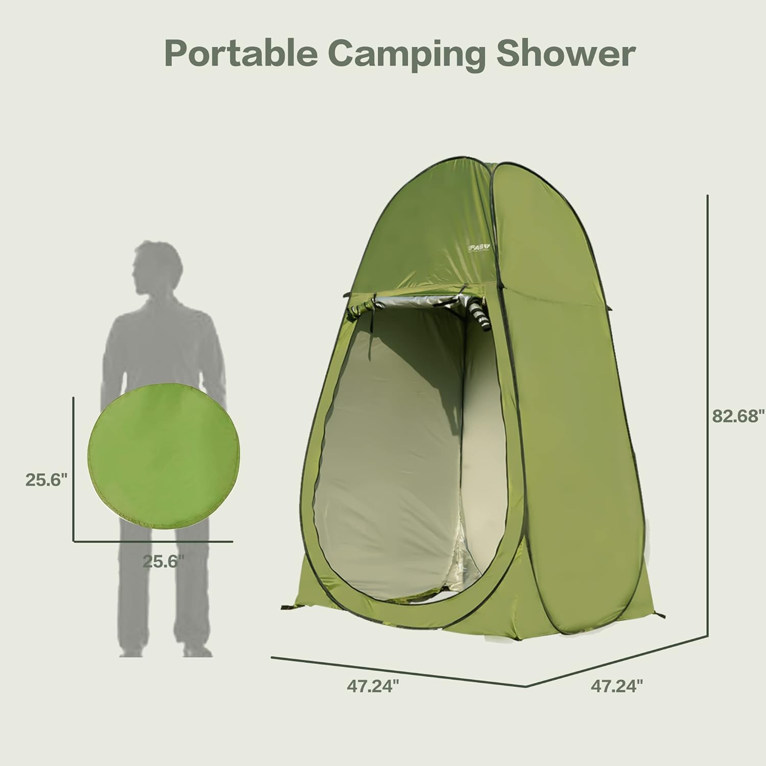 7FT Instant Up Privacy Zelt – 3-in-1  Duschzelt