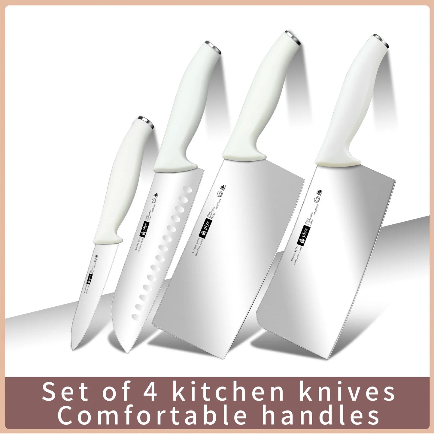 1/4-Piece kitchen Knife Set - A Professional Chef's Essential Collection, Ultra Sharp, Stainless steel precision forging Blades