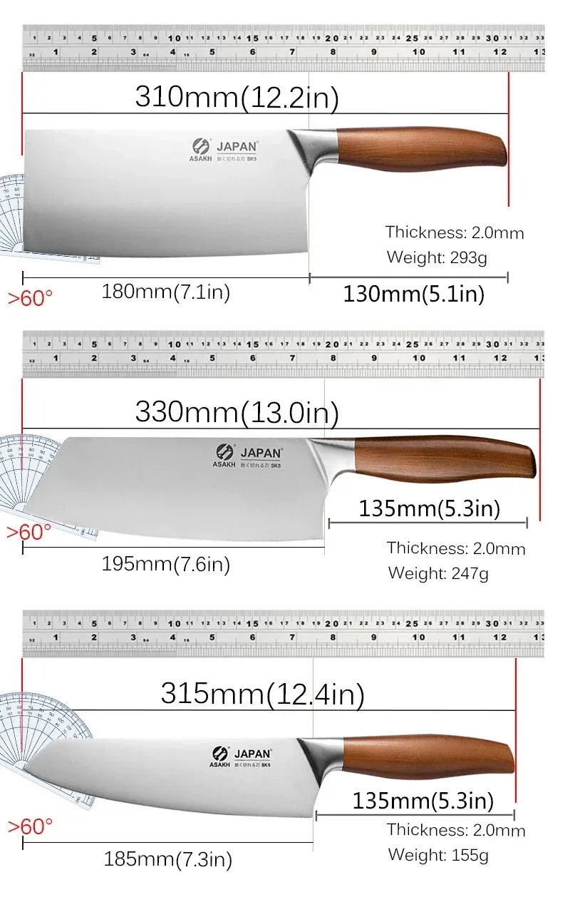 Japanese Kitchen Knives Set Stainless Steel Fish Fillet Meat Cleaver Chef Knife Sushi Knife Slicing Santoku Knife Cooking Tools