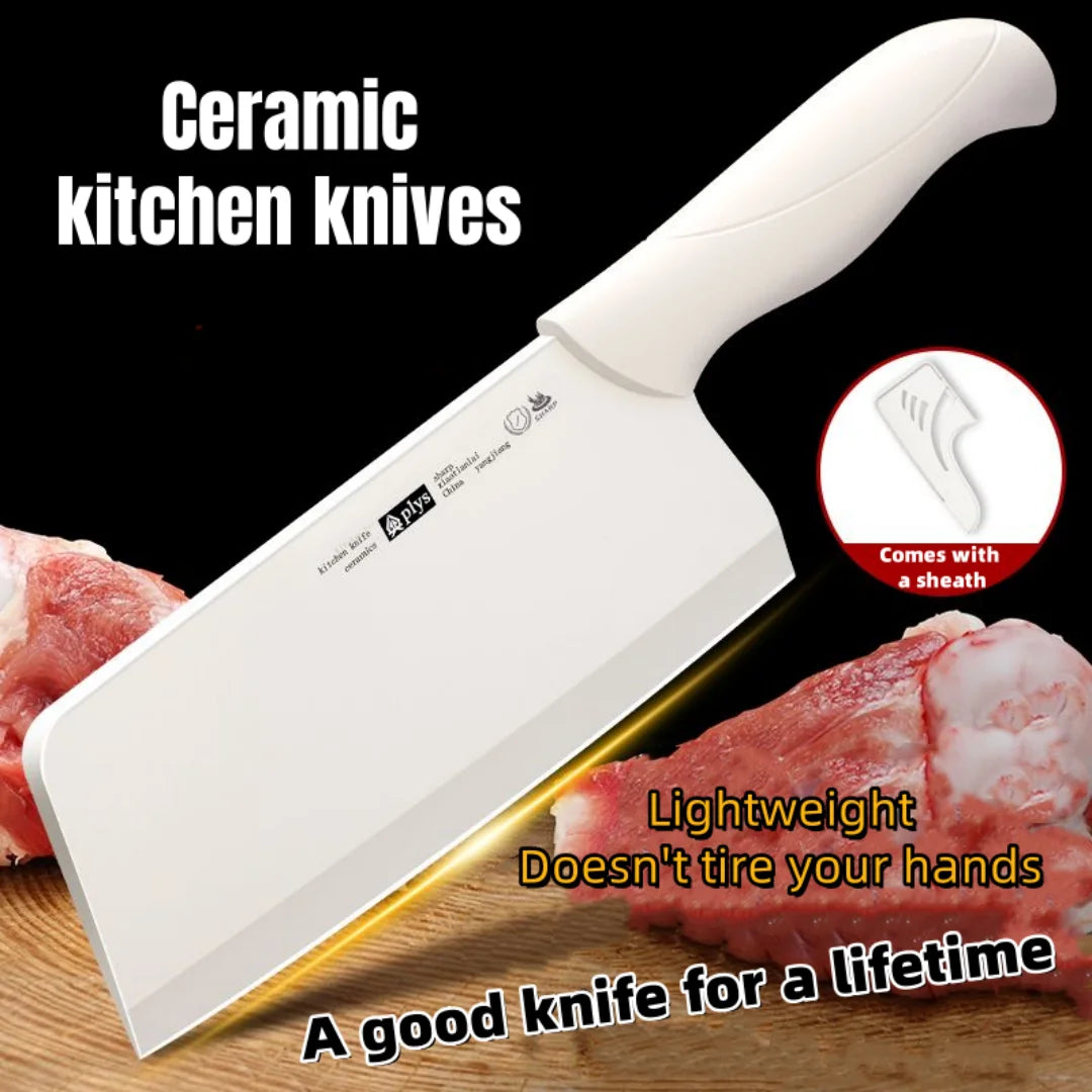 PLYS Ceramic Knives, Slicing Knife, Meat Cleaver, Fish Fillet Knife, Cutting Knife, Fruits Knife, Kitchen knives, Chef Knife