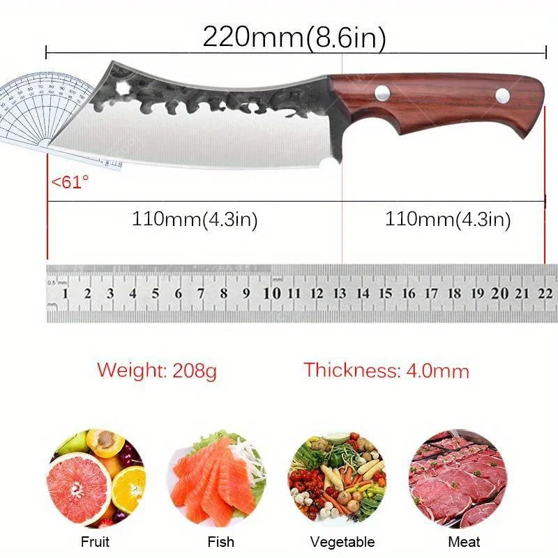 Professional Kitchen Chef Knife Multipurpose Stainless Steel Boning Cutting Utility Cleaver Butcher Fish Vegetable Beef Meat