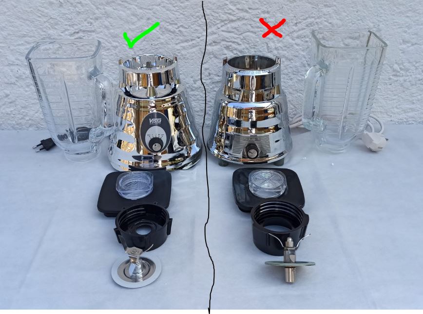 VISTA Galeria Standmixer, Blender , 3 Geschwindigkeitsstufen, 600 W, 1,25 l Quadratischer Glaskrug, Edelstahlklingen