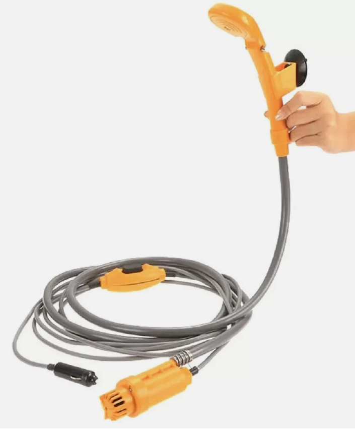 🚿 CAMPING DUSCHE 12V - TRAGBAR & PRAKTISCH  Mit Tauchpumpe für Wohnmobil, Auto, Caravan & Outdoor