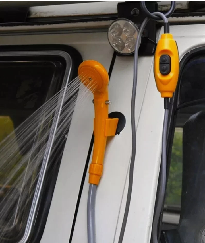 🚿 CAMPING DUSCHE 12V - TRAGBAR & PRAKTISCH  Mit Tauchpumpe für Wohnmobil, Auto, Caravan & Outdoor