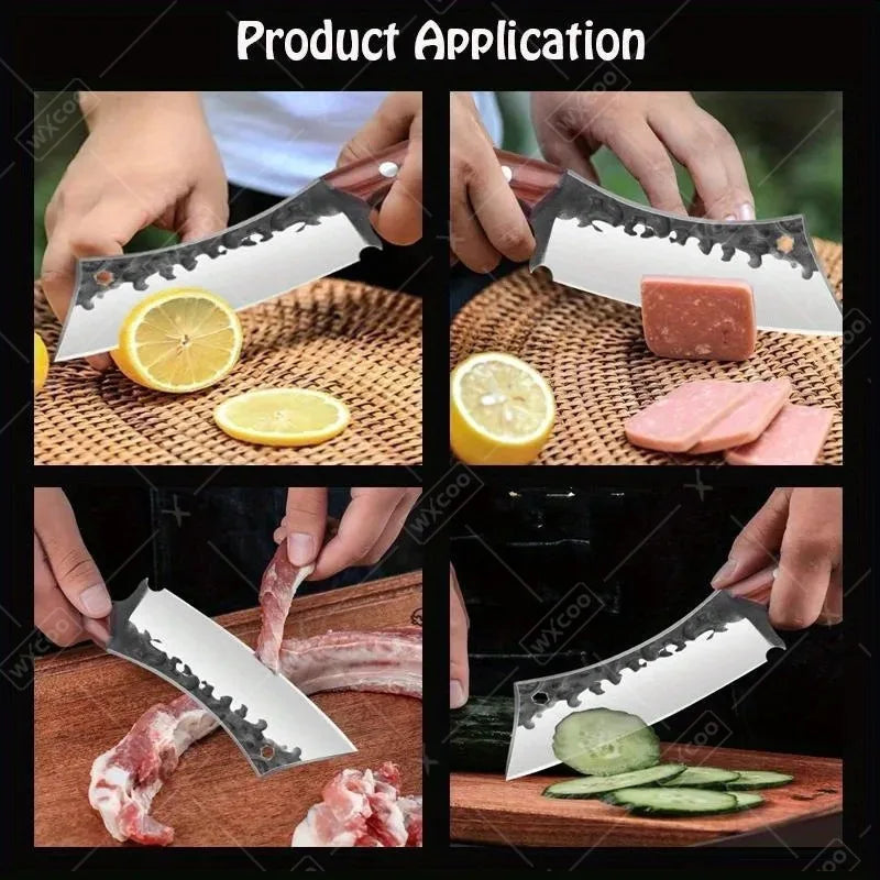 Professional Kitchen Chef Knife Multipurpose Stainless Steel Boning Cutting Utility Cleaver Butcher Fish Vegetable Beef Meat