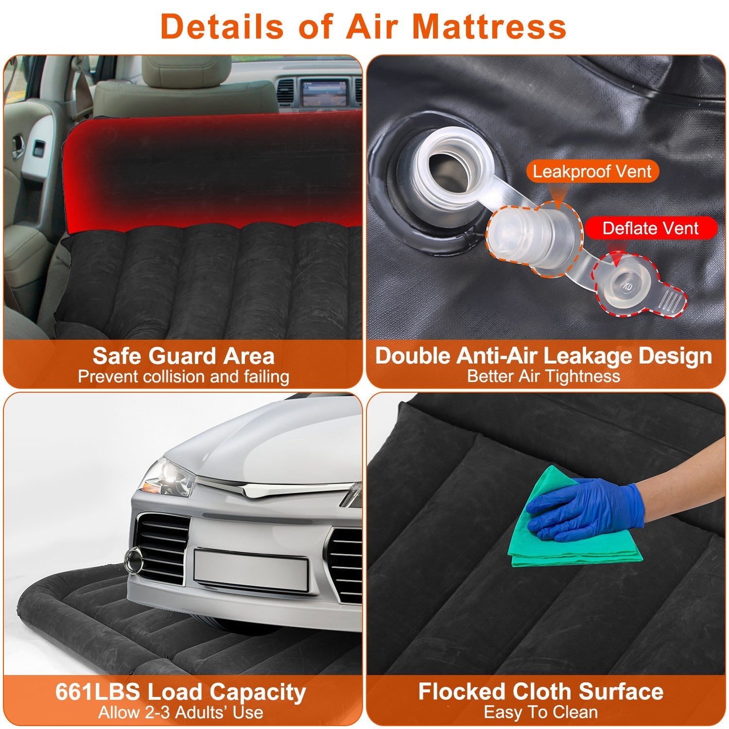 Aufblasbare SUV-Luftmatratze  Verdickte Camping-Matte