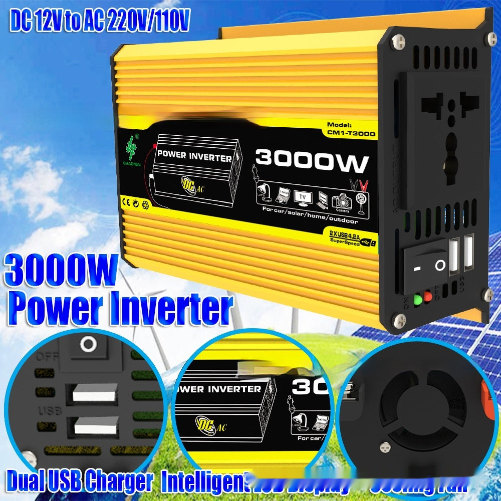 3000W Inverter 12V to 220V/110V  Vehicle Solar Power Conversion