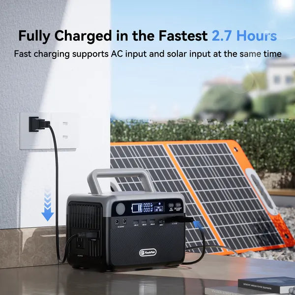 Flashfish 230.4Wh LiFePO4 Power Station  300W Dauerleistung (600W Peak)