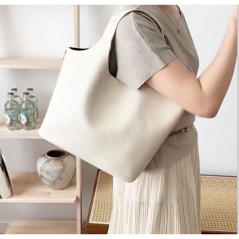 👜 Weiche Leder Handtasche Damen braun mit großem Fassungsvermögen