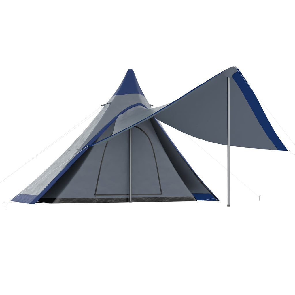 Teepee Zelt 15.4' x 15.4' x 8.5'  Wasserdichtes Campingzelt mit Veranda