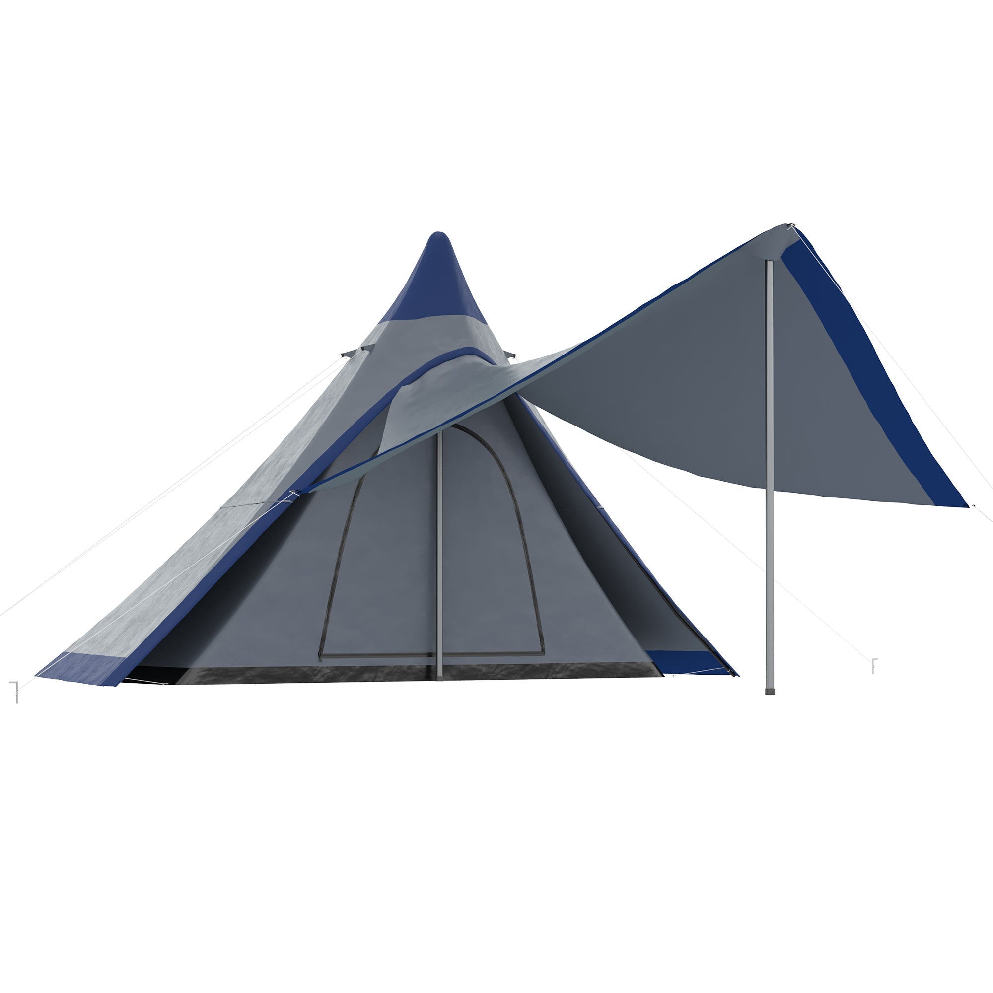 Teepee Zelt 15.4' x 15.4' x 8.5'  Wasserdichtes Campingzelt mit Veranda