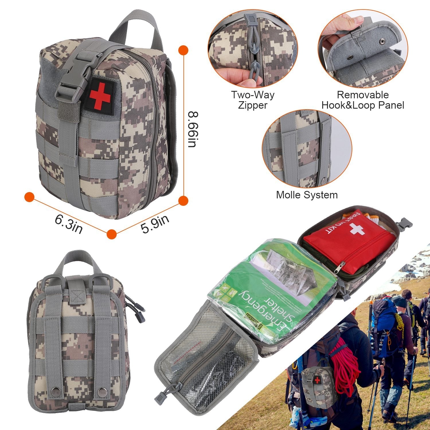 25-teiliges Survival-Set  Professionelle Überlebensausrüstung