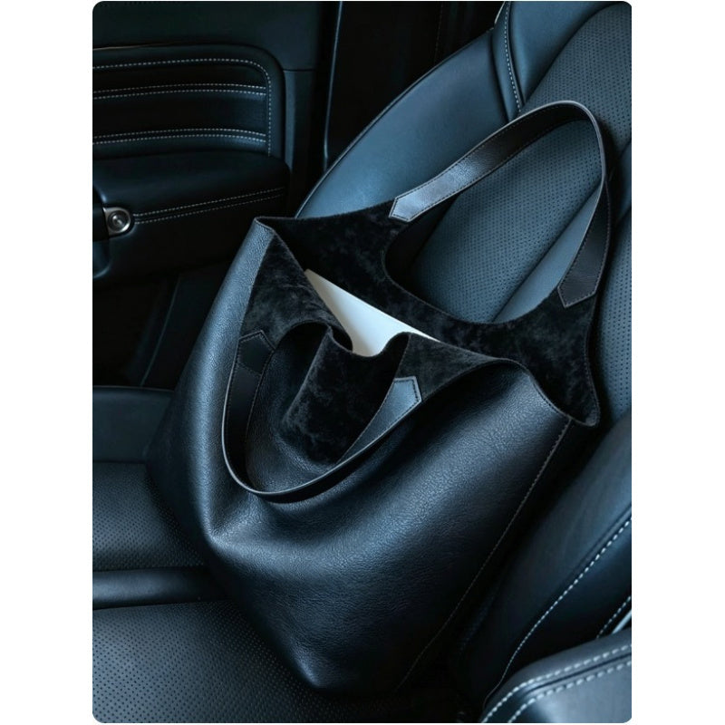 👜 Weiche Leder Handtasche Damen braun mit großem Fassungsvermögen