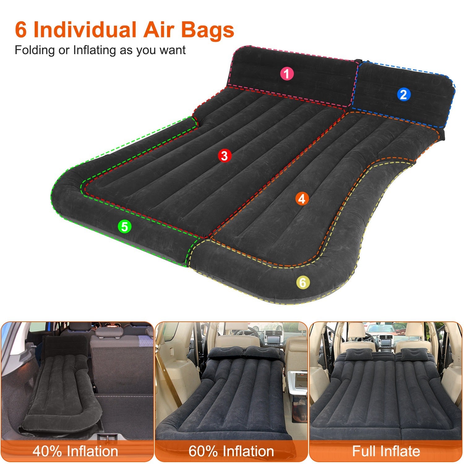 Aufblasbare SUV-Luftmatratze  Verdickte Camping-Matte