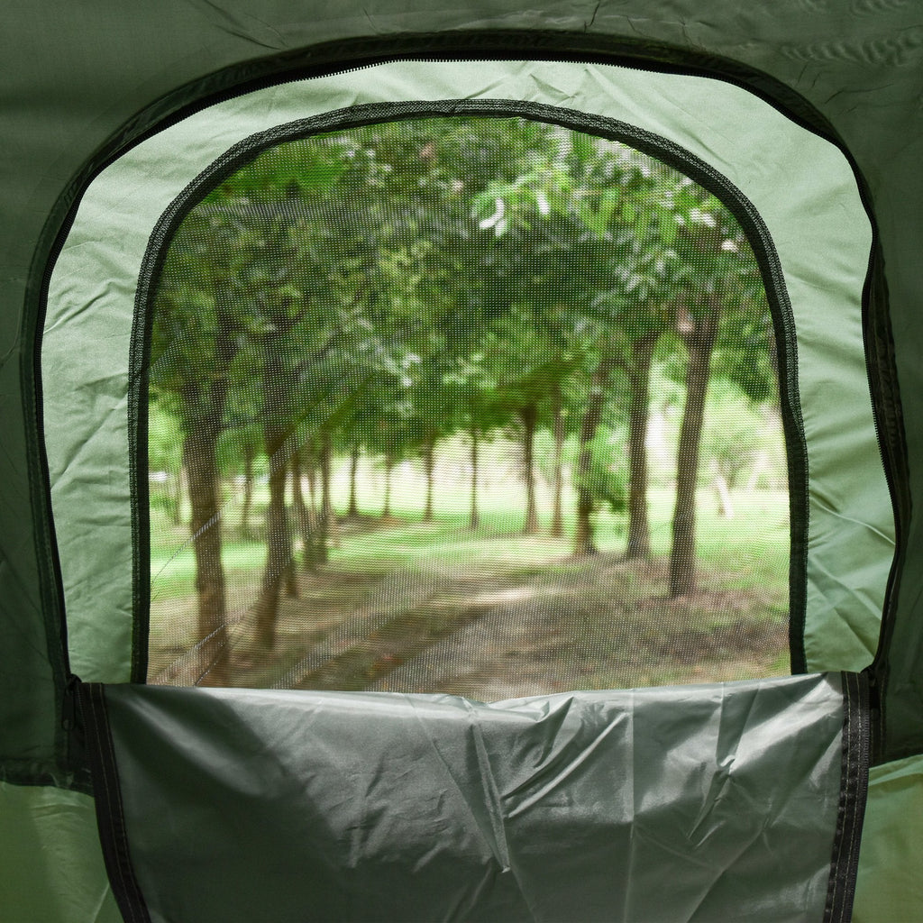 All-in-One Faltbares Campingbett für Erwachsene  Mit erhöhtem Zelt
