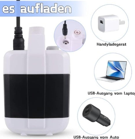 AquaGo Portable Camping Shower  Die wiederaufladbare Power-Dusche für unterwegs – Ideal für Camping, Vanlife, Strand & Festival