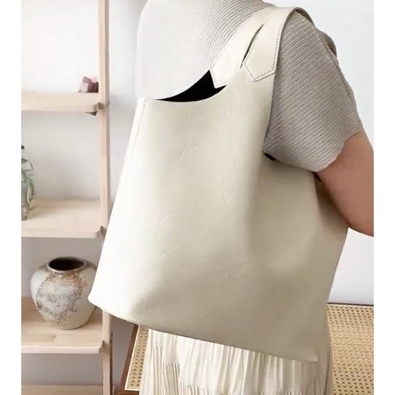 👜 Weiche Leder Handtasche Damen braun mit großem Fassungsvermögen