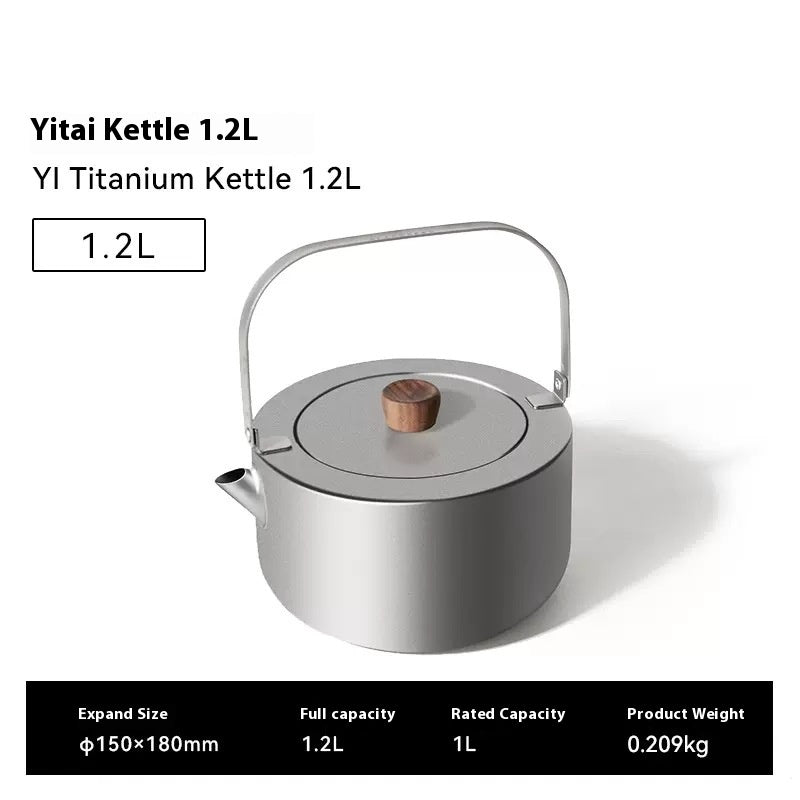 1,2L Titan-Wasserkocher – Ultraleicht für Camping & Trekking  Reines Titan